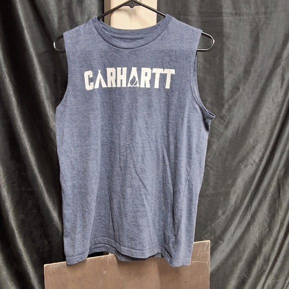 Carhartt Blue Size Youth 14/16 Graphic Sleeveless  T-Shirt - Picture 1 of 5